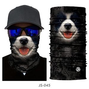 3D UV Puppy UV Neck Gaiter for Sun Wind Dust